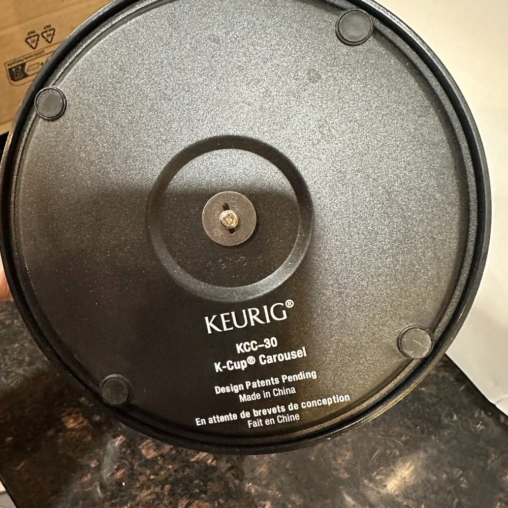 Keurig KCC 30 K Cup Carousel 30 Pod Holder Spinner Coffee Organizer Silver Black